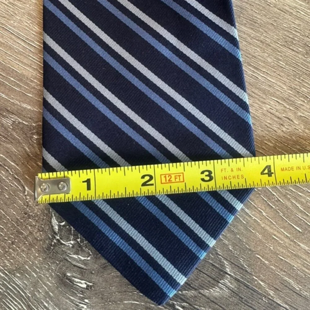 Brooks Brothers Pure Silk Blue Diagonal Striped Men's Necktie